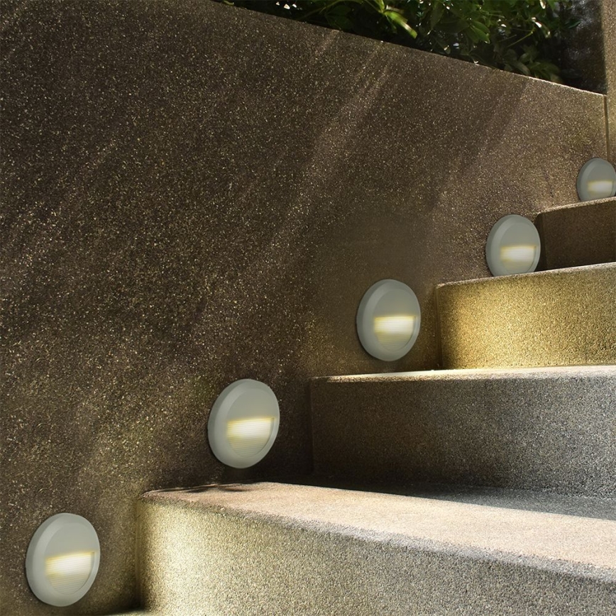 LED Kültéri lépcsővilágító LED/2W/230V IP65 4000K fehér