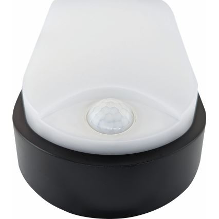 LED Kültéri mennyezeti lámpa érzékelővel LED/14W/230V IP54 fekete