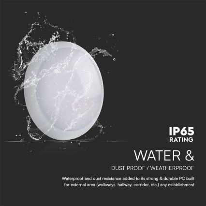 LED Kültéri mennyezeti lámpa érzékelővel LED/8W/16W/20W/230V IP65 3000/4000/6500K