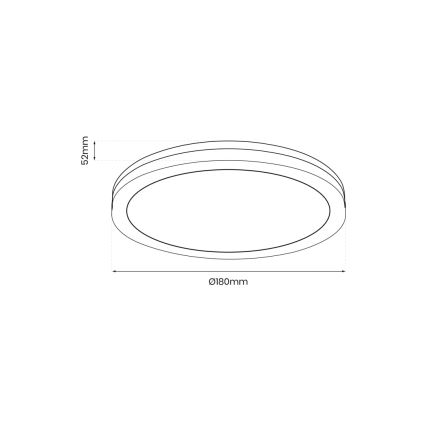 LED Kültéri mennyezeti lámpa MARLON LED/12W/230V 4000K IP54 fekete