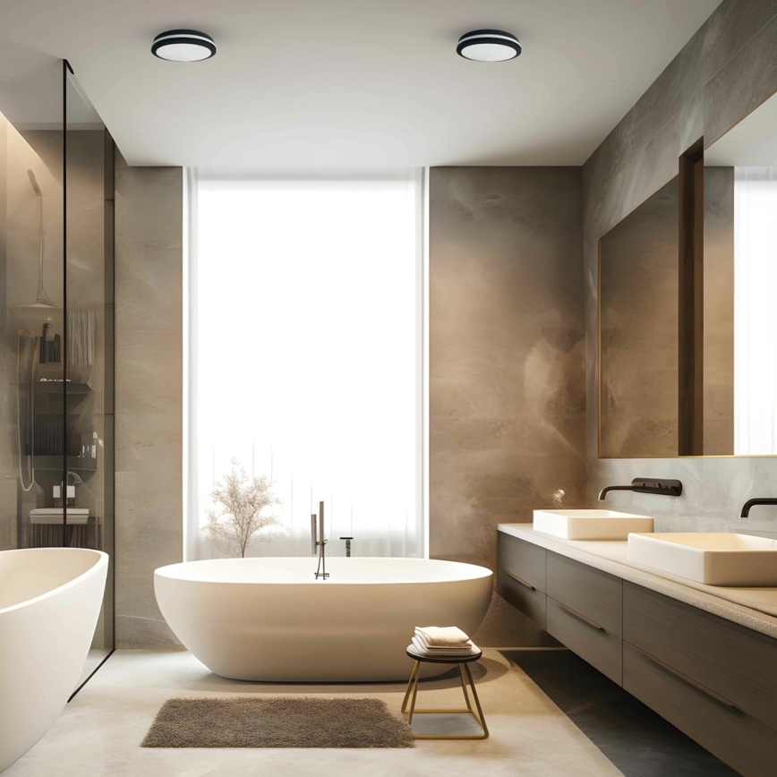 LED Kültéri mennyezeti lámpa MARLON LED/18W/230V 4000K IP54 fekete