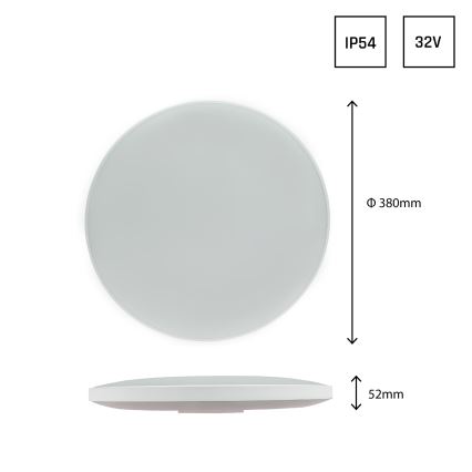LED Kültéri mennyezeti lámpa NYMPHEA LED/32W/230V IP54 3000K