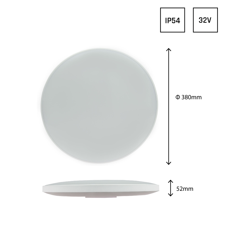 LED Kültéri mennyezeti lámpa NYMPHEA LED/32W/230V IP54 3000K