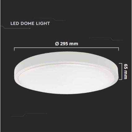 LED Kültéri mennyezeti lámpa érzékelővel LED/24W/230V 3000K IP44 fehér