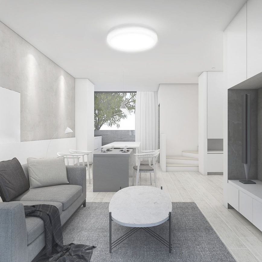 LED Kültéri mennyezeti lámpa érzékelővel LED/30W/230V 4000K IP44 fehér