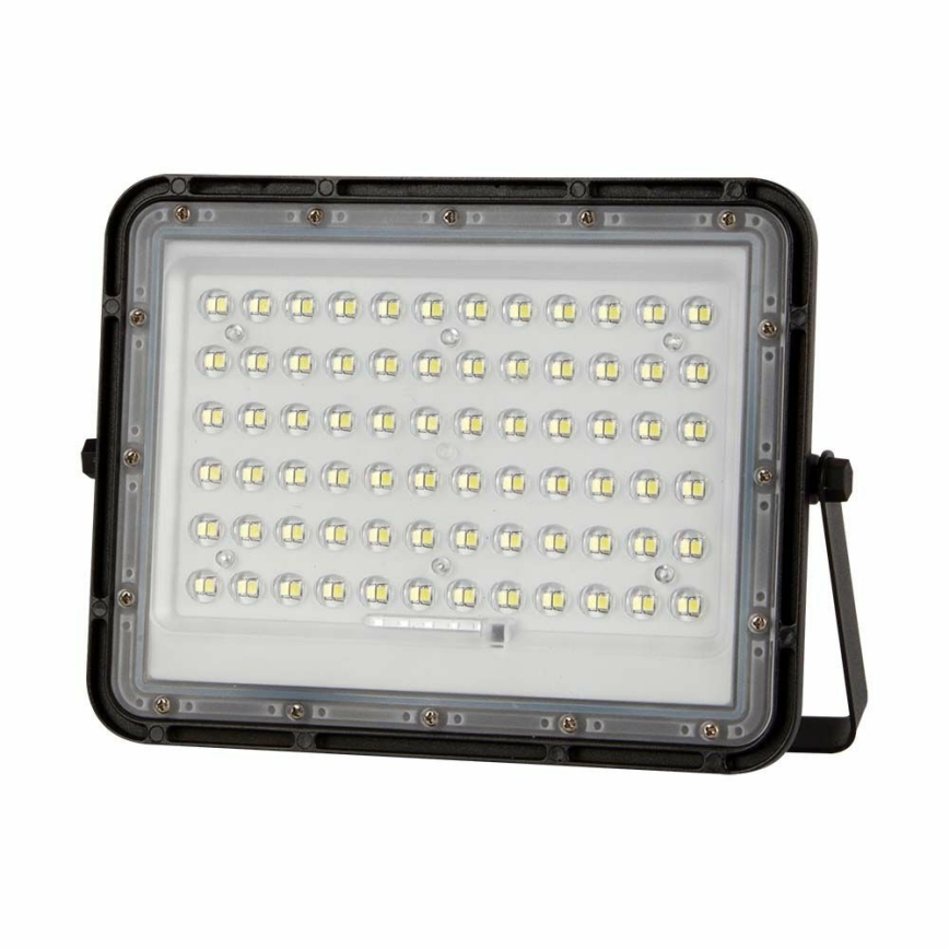 LED Kültéri dimmelhető napelemes reflektor LED/15W/3,2V IP65 6400K 12000 mAh fekete + távirányítás
