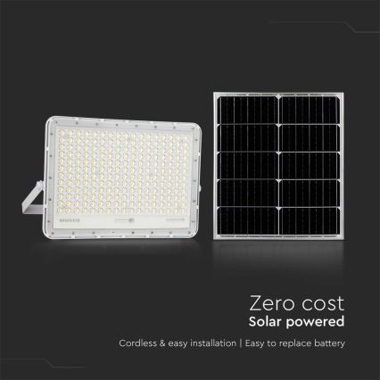 LED Kültéri napalemes reflektor LED/30W/3,2V 6400K fehér IP65 20000 mAh + távirányítás