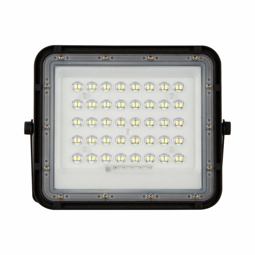 LED Kültéri dimmelhető napelemes reflektor LED/6W/3,2V IP65 6400K 5000 mAh fekete + távirányítás