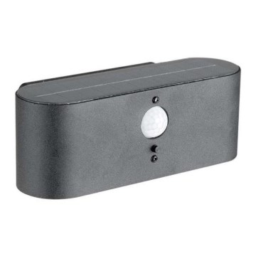 LED kültéri napelemes fali lámpa érzékelővel LED/2,5W/3,7V 3000K IP54 2000 mAh