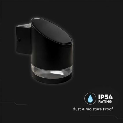 LED Kültéri napelemes fali lámpa LED/1W/3,7V 3000K IP54 1200 mAh fekete