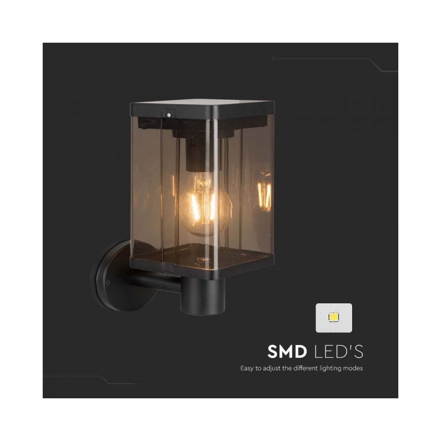 LED kültéri napelemes fali lámpa érzékelővel LED/2,5W/3,7V 3000K IP54 2000 mAh