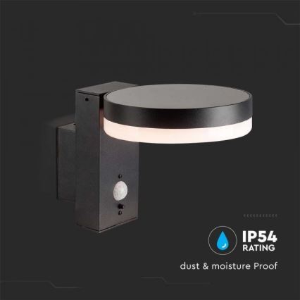LED kültéri napelemes fali lámpa érzékelővel LED/5,5W/3,7V 3000K IP54 2000 mAh