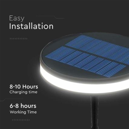 LED Kültéri napelemes lámpa LED/1,8W/3,7V IP54 3000K 1800 mAh