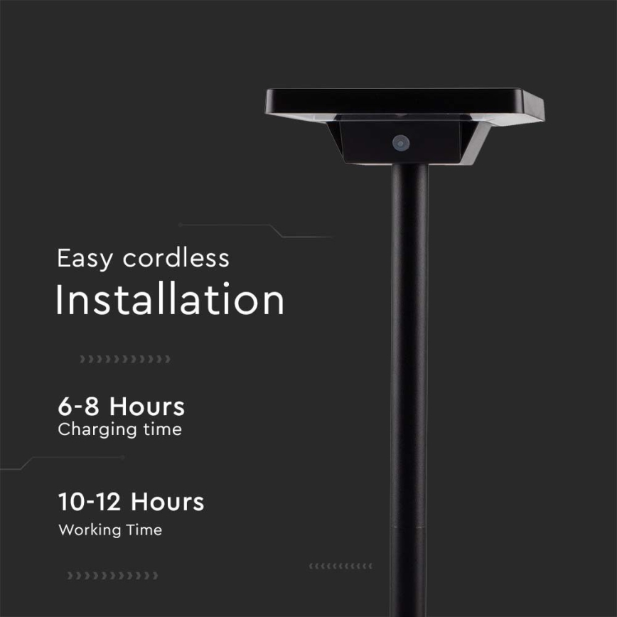 LED Kültéri napelemes lámpa 2in1 LED/2W/3,7V IP65 3000/4000/6500K 2600 mAh