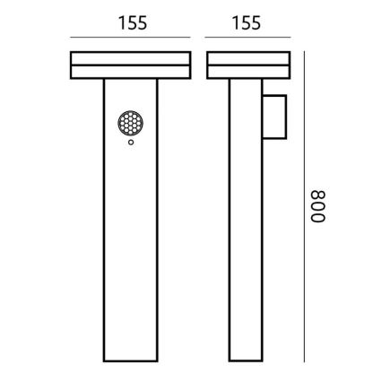 LED Kültéri napelemes lámpa érzékelővel SOLARIS3S LED/5,5W/3,7V 4000K IP44 2600 mAh