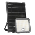 LED kültéri napelemes reflektor érzékelővel LED/30W/6,4V IP65 3000/4000K 6000 mAh + távirányító