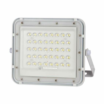 LED kültéri dimmelhető napelemes reflektor LED/10W/3,2V IP65 6400K 6000 mAh fehér + távirányítás