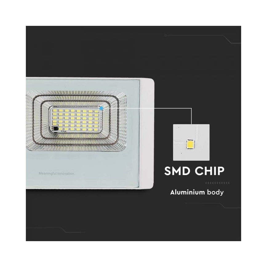 LED Kültéri napelemes reflektor LED/12W/3,2V IP65 4000K + távirányítás