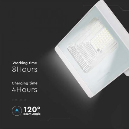 LED Kültéri napelemes reflektor LED/12W/3,2V IP65 4000K + távirányítás