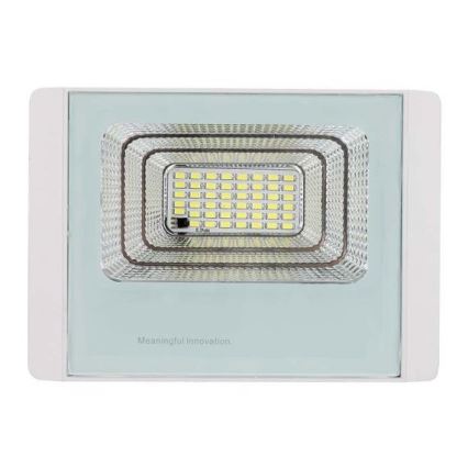 LED Kültéri napelemes reflektor LED/12W/3,2V IP65 4000K + távirányítás