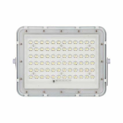 LED kültéri dimmelhető napelemes reflektor LED/15W/3,2V IP65 4000K 12000 mAh fehér + távirányítás