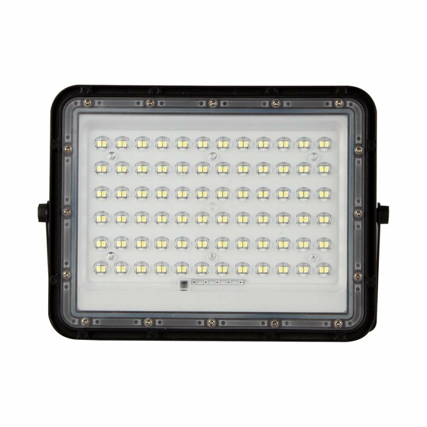 LED kültéri dimmelhető napelemes reflektor LED/15W/3,2V IP65 4000K 12000 mAh fekete + távirányítás