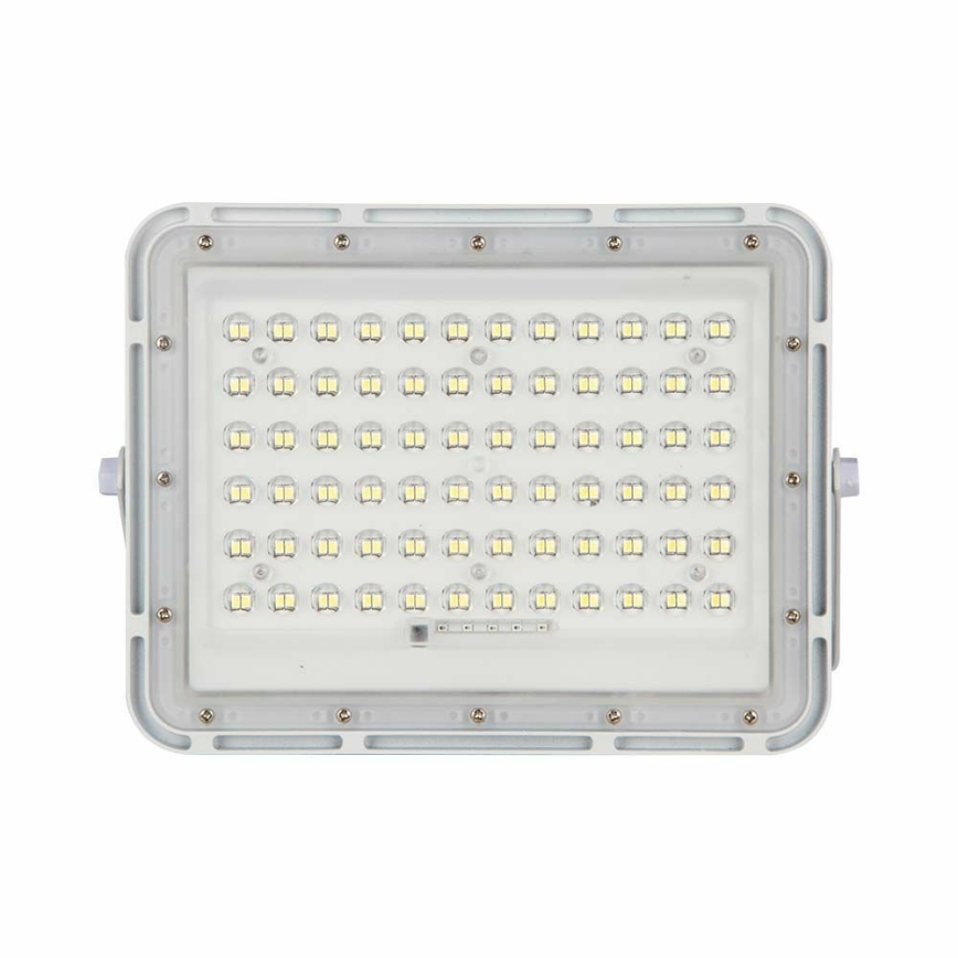 LED kültéri állítható fényerejű napelemes reflektor LED/15W/3,2V IP65 6400K 12000 mAh fehér + távirányító