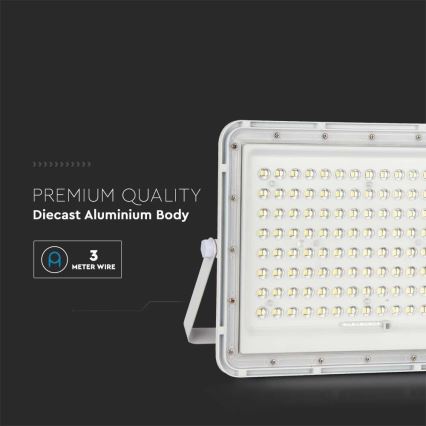 LED Kültéri napelemes reflektor LED/20W/3,2V 4000K fehér IP65 + távirányító