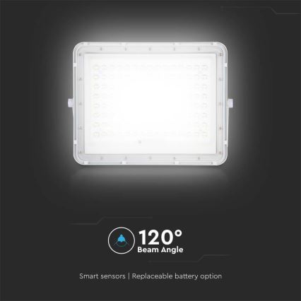 LED Kültéri napelemes reflektor LED/20W/3,2V 6400K fehér IP65 16000 mAh + távirányító
