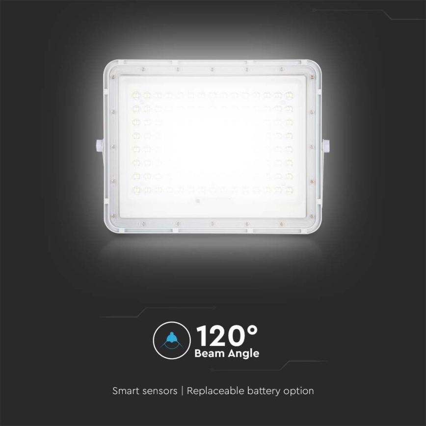 LED Kültéri napelemes reflektor LED/20W/3,2V 6400K fehér IP65 16000 mAh + távirányító