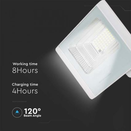 LED Kültéri napelemes reflektor LED/20W/3,2V IP65 4000K 20000 mAh + távirányító