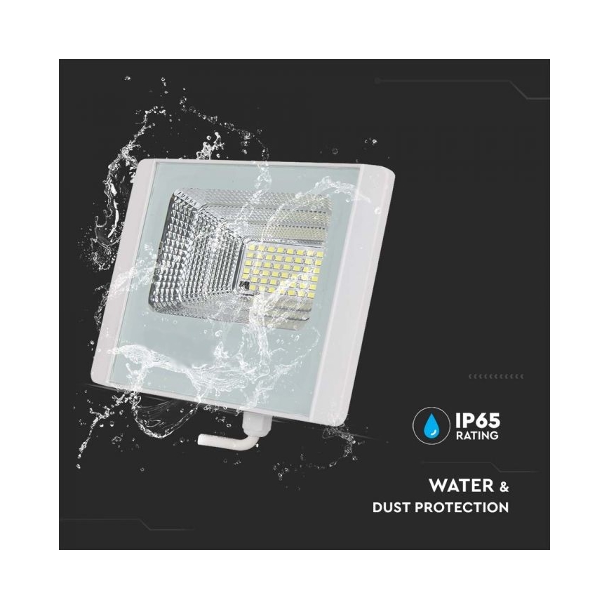 LED Kültéri napelemes reflektor LED/20W/3,2V IP65 4000K 20000 mAh + távirányító