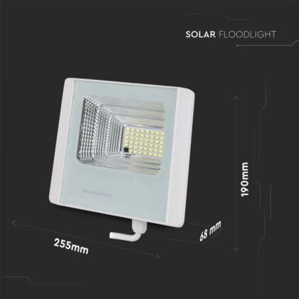 LED Kültéri napelemes reflektor LED/20W/3,2V IP65 4000K 20000 mAh + távirányító