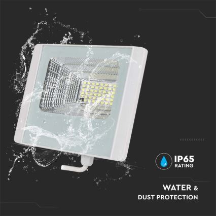 LED Kültéri napelemes reflektor LED/20W/3,2V IP65 6400K 20000 mAh + távirányító