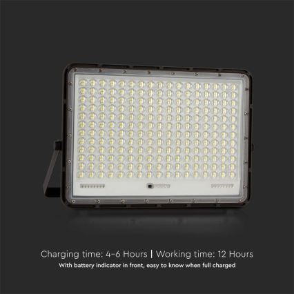 LED Kültéri napelemes reflektor LED/30W/3,2V 4000K fekete IP65 + távirányítás