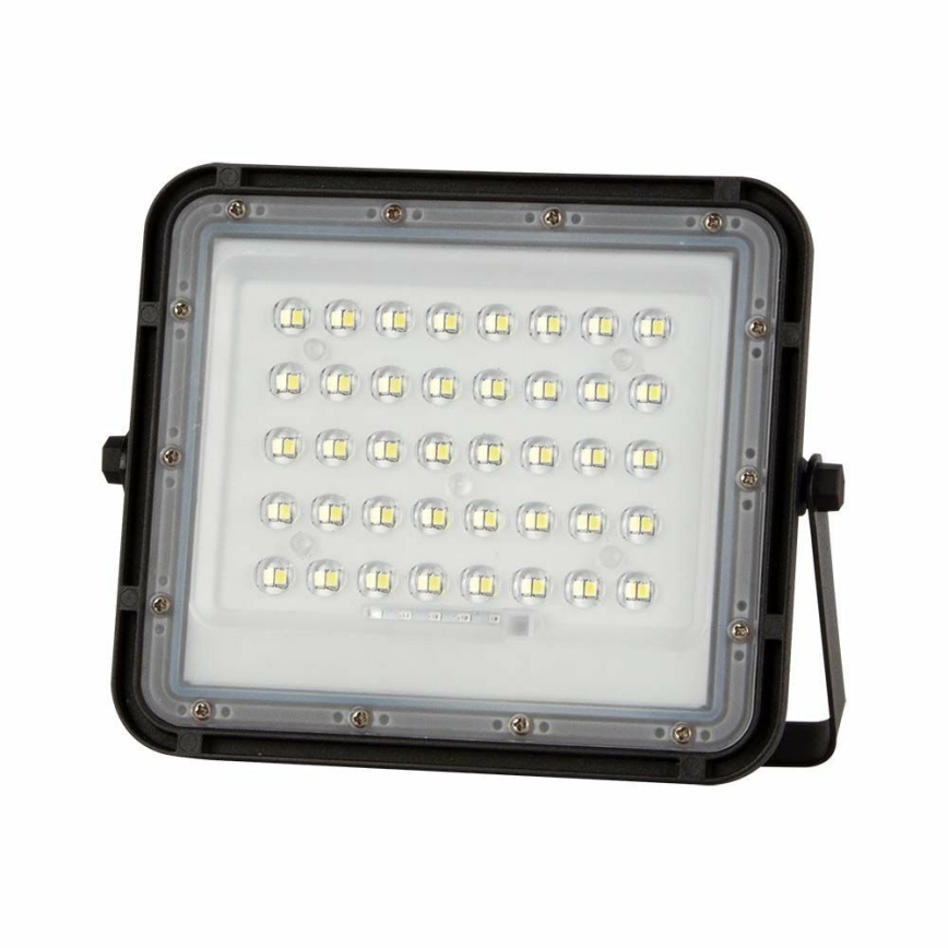LED kültéri dimmelhető napelemes reflektor LED/6W/3,2V IP65 4000K 5000 mAh fekete + távirányítás