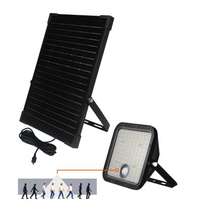 LED kültéri napelemes reflektor érzékelővel LED/30W/6,4V IP65 3000/4000K 6000 mAh + távirányító