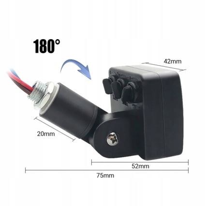 LED Kültéri reflektor érzékelővel LED/20W/230V 4000K IP65 fekete