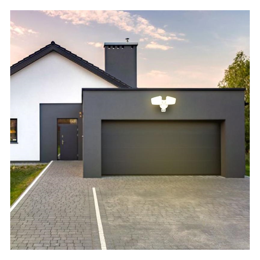 LED Kültéri reflektor érzékelővel LED/24W/230V 3000/4000/6000K IP54 fehér