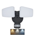 LED Kültéri reflektor érzékelővel LED/24W/230V 3000/4000/6000K IP54 fekete