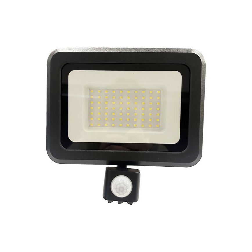 LED Kültéri reflektor érzékelővel LED/50W/230V 4000K IP44 fekete