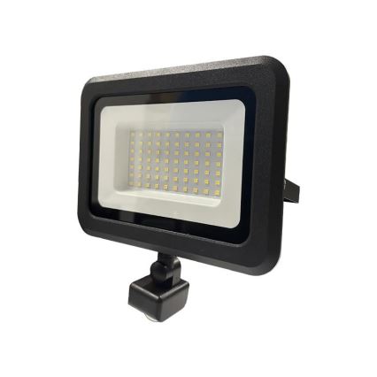 LED Kültéri reflektor érzékelővel LED/50W/230V 4000K IP44 fekete