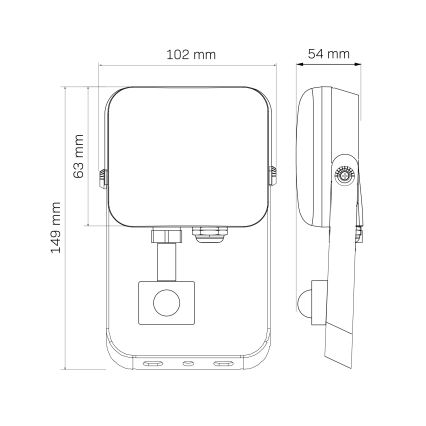 LED Kültéri reflektor érzékelővel MILKY LED/10W/230V 4000K IP65