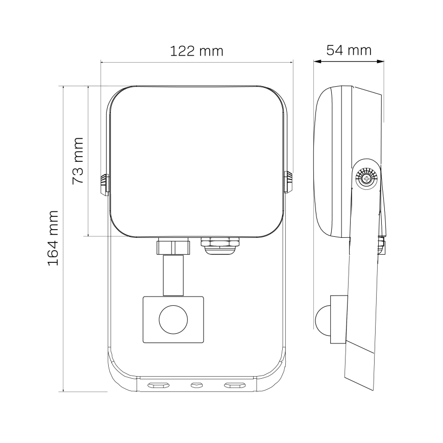 LED Kültéri reflektor érzékelővel MILKY LED/20W/230V 4000K IP65