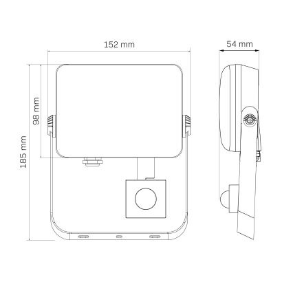 LED Kültéri reflektor érzékelővel MILKY LED/30W/230V 4000K IP65