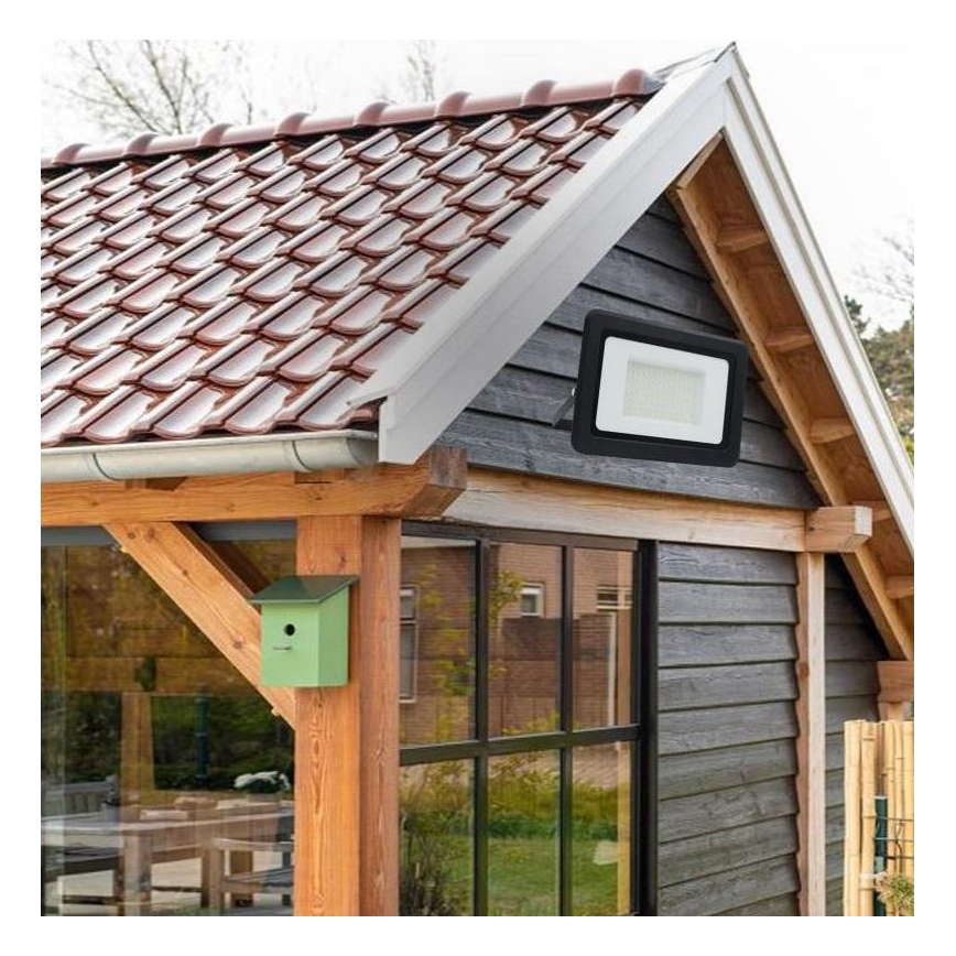 LED Kültéri reflektor LED/100W/230V 4000K IP65 fekete