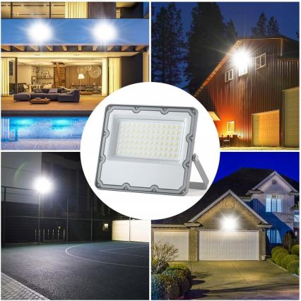 LED kültéri reflektor LED/100W/230V 4500K IP65 szürke