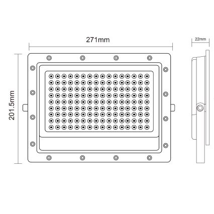 LED Kültéri reflektor LED/150W/230V 5000K IP65 szürke