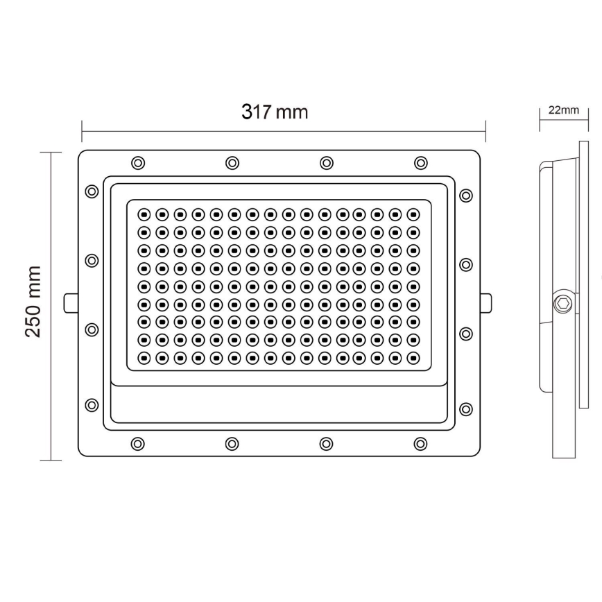 LED Kültéri reflektor LED/200W/230V 5000K IP65 szürke