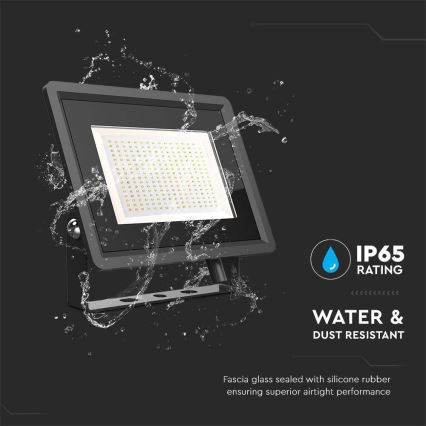 LED Kültéri reflektor LED/200W/230V 6500K IP65 fekete